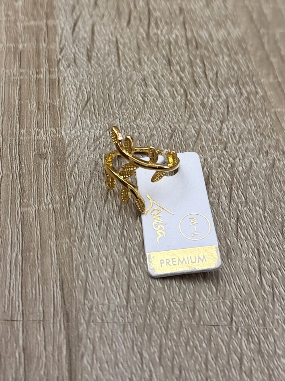 Lovisa Premium Gold Laurel Leaf Wrap Ring NWT